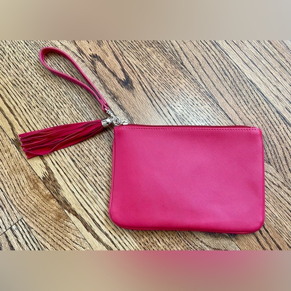 Chico's Handbags - Chico's Red Clutch, Suede Tassel, NWOT